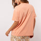 Clarisse t-shirt flower peach