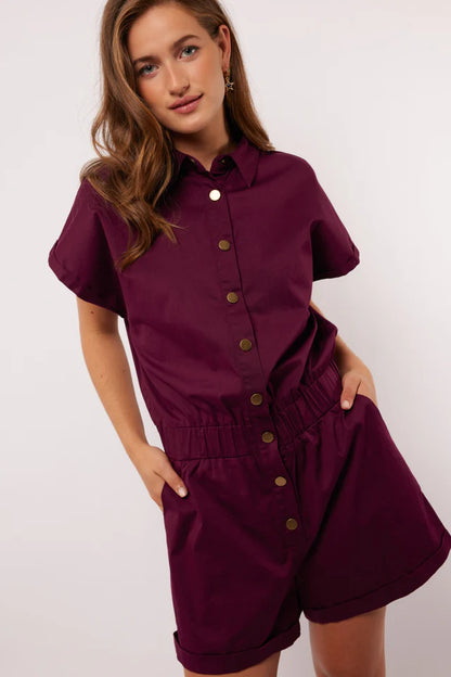 Hanna playsuit deep purple