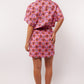 Char blouse flower peach/pale plum