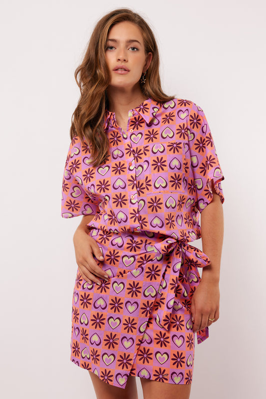 Livinia skirt flower peach pale plum