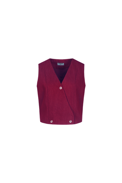 Neva gilet beaujolais red