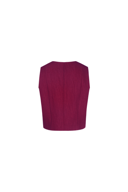 Neva gilet beaujolais red