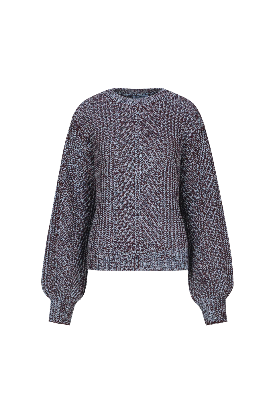 Fenni knit sweater dusky maroon/cloud blue