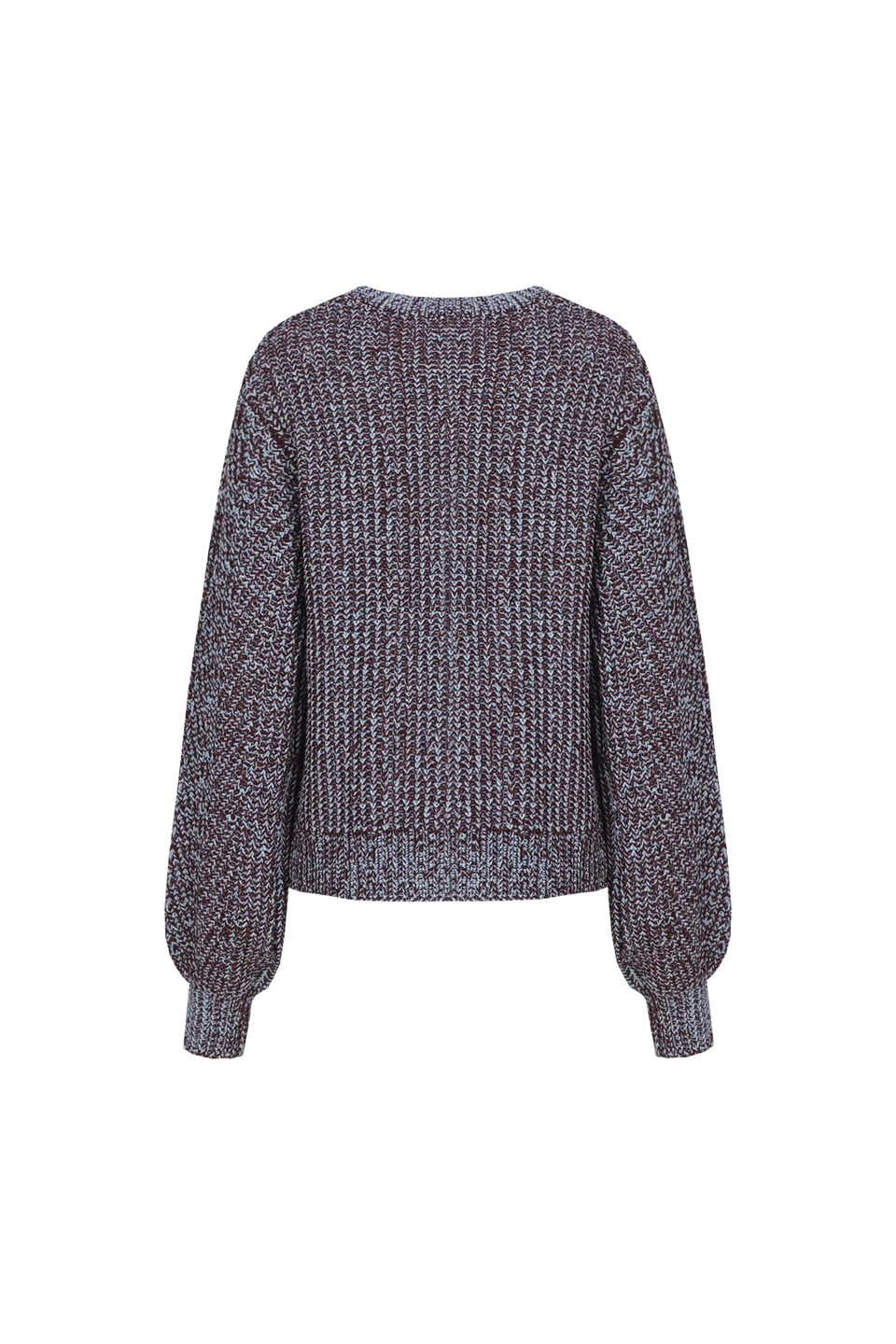 Fenni knit sweater dusky maroon/cloud blue