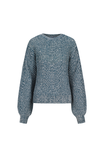 Fenni knit sweater azure green/wood ash