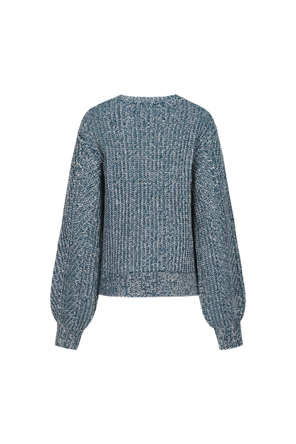 Fenni knit sweater azure green/wood ash