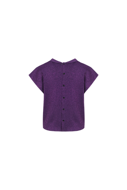 Polo top purple lurex