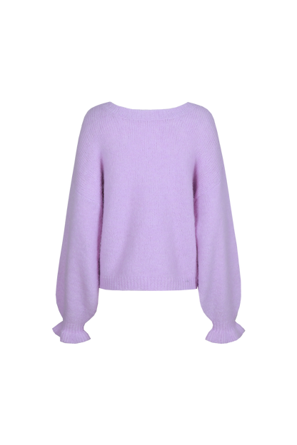Caia knit sweater purple rose