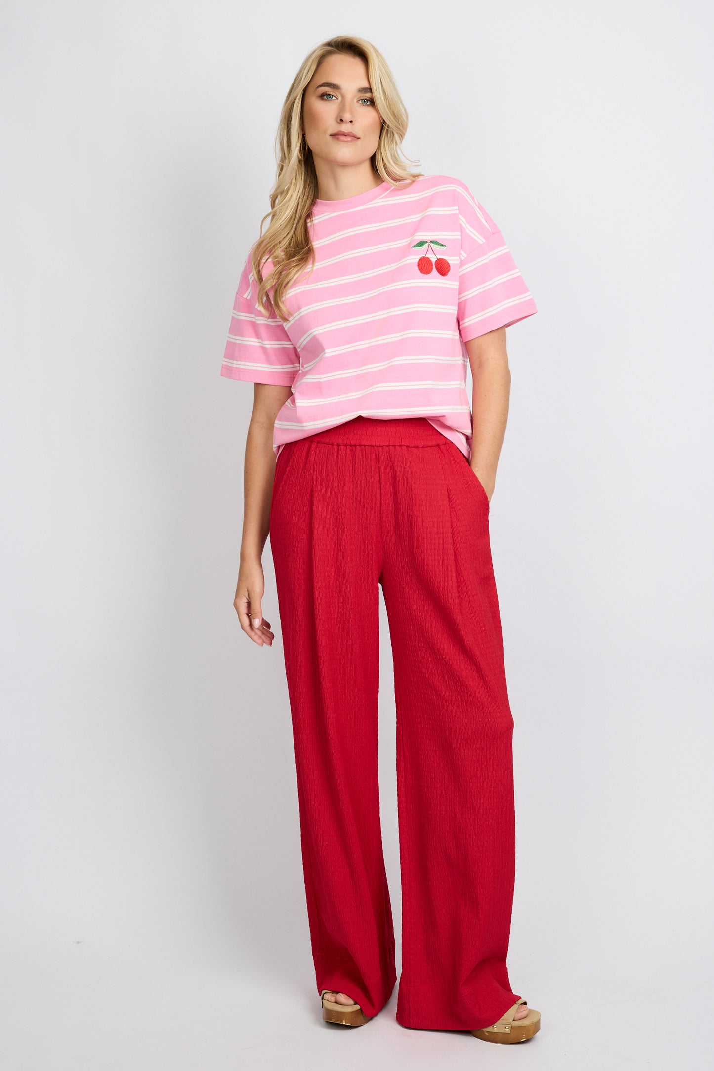 Leslie pants red