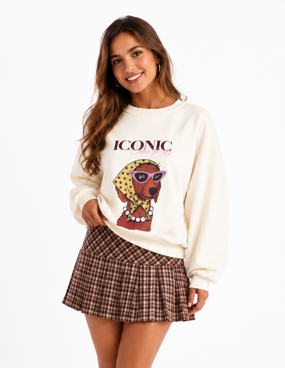Iconic and fluffy sweater brown