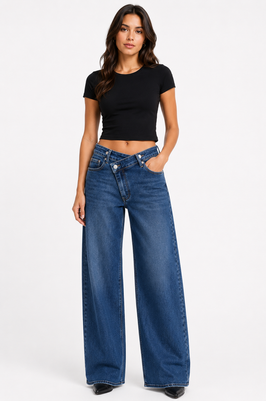 Dad fit jeans blauw