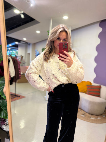 Nayra knit sweater off white