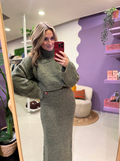 Knitted skirt Eveline Army