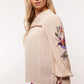 Flore blouse met borduursel sand