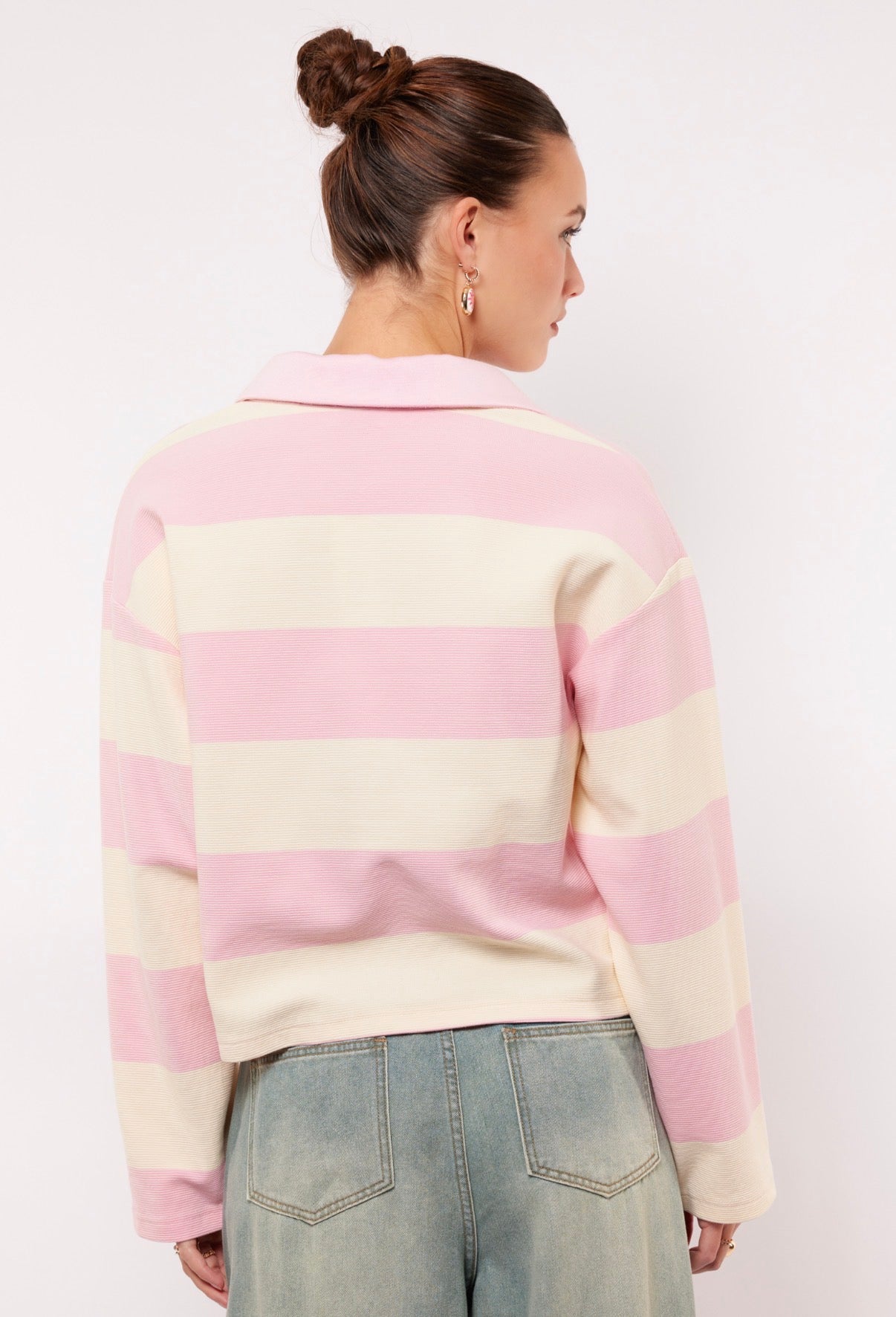Zeyna sweater soft pink/off white