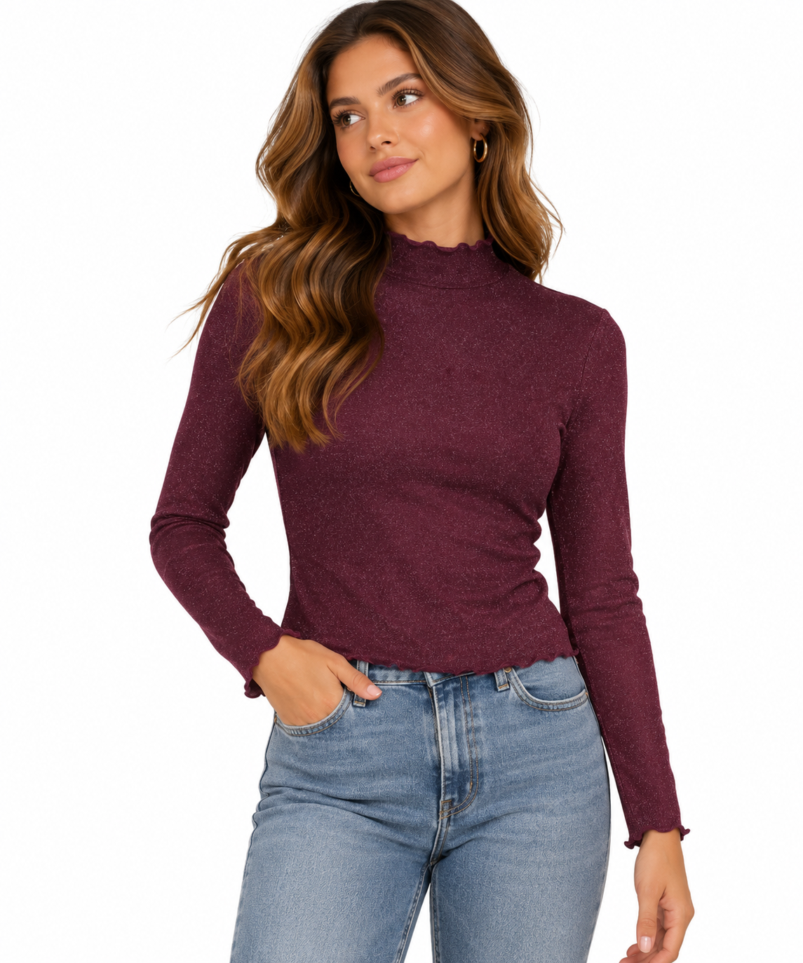 Eira knit top tango blush