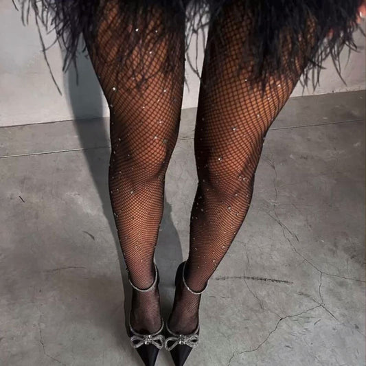 Glitter panty met steentjes