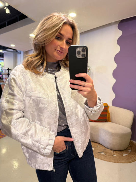 Evy jacket silver print