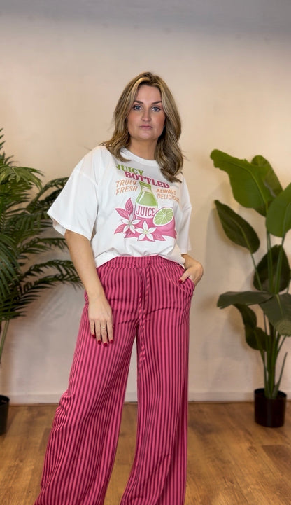 T-shirt juicy bottle berry pink