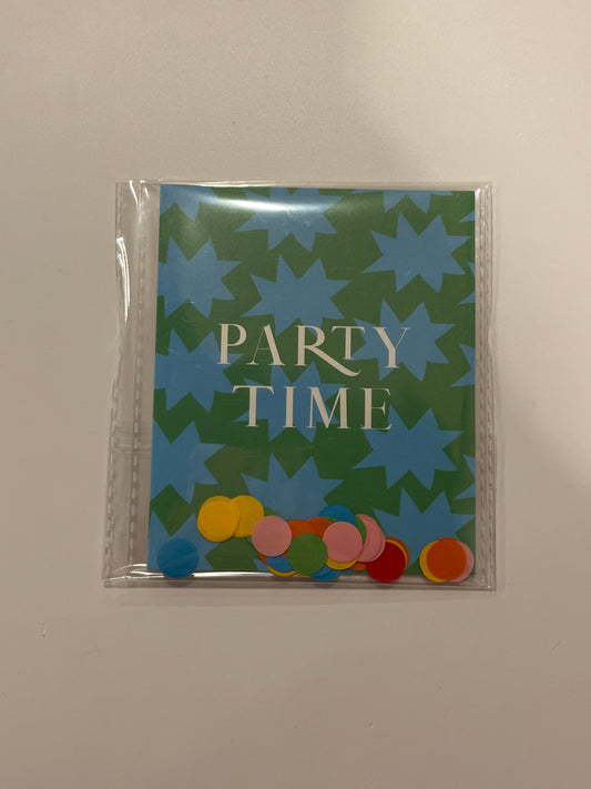 Party Time confetti kaart