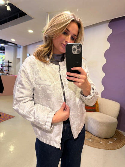 Evy jacket silver print