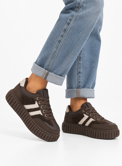 Teddy sneakers plateau zool bruin