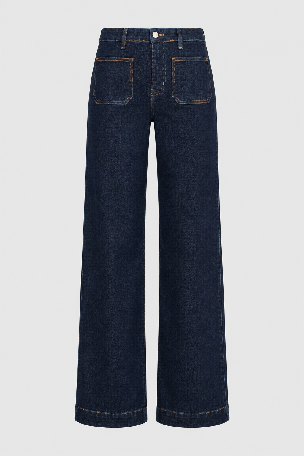 Rechte jeans donker blauw met kleine zakjes