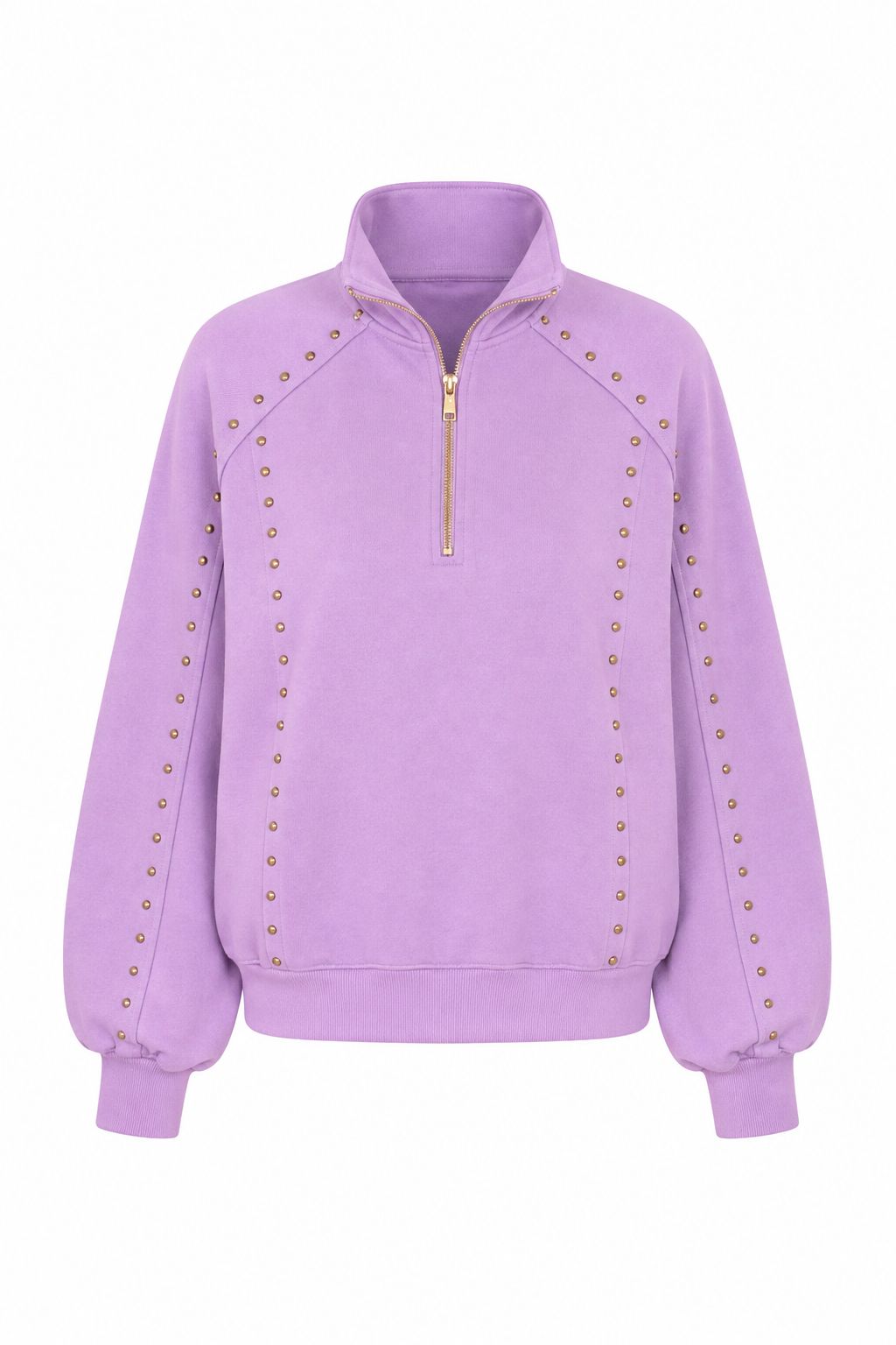Lila sweater met rits