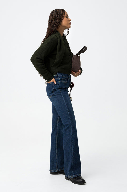 High waste jeans IRIS dark blue
