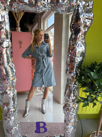 Denim dress lang