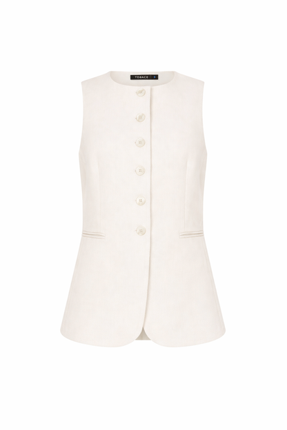 Gilet Fabienne off white