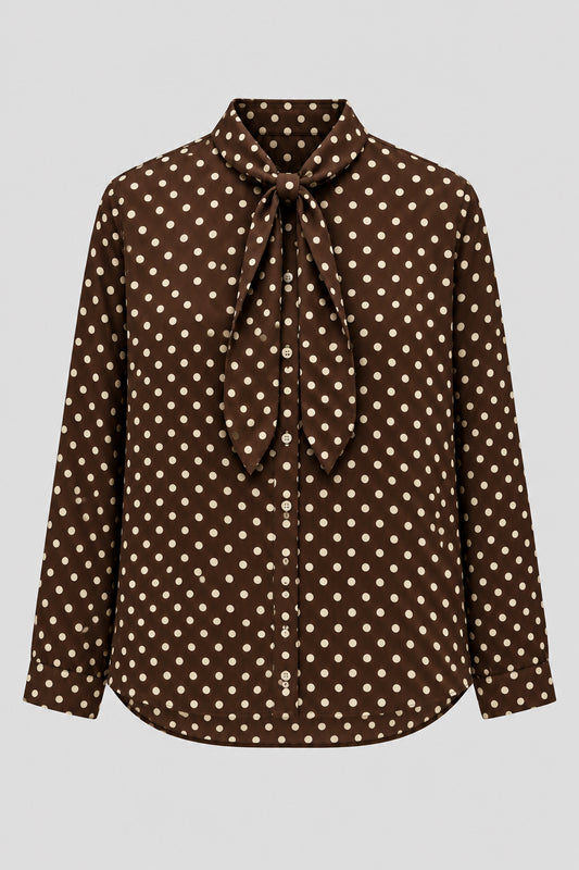 Polkadot blouse met stik