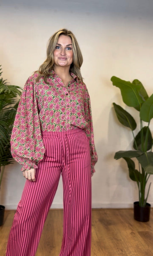 Blouse Alyssa pink flower