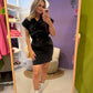 Denim dress washed black