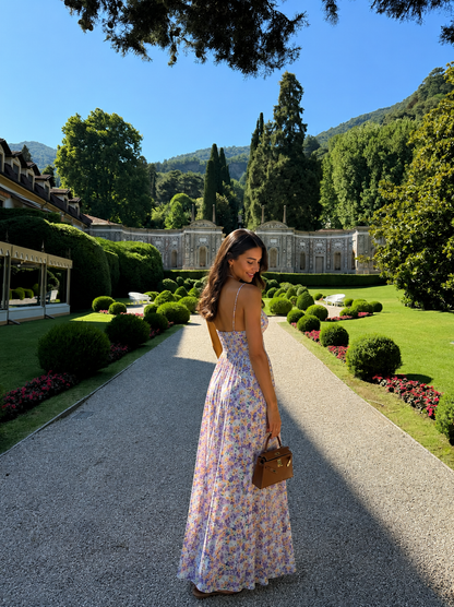 Maxi dress lila flower