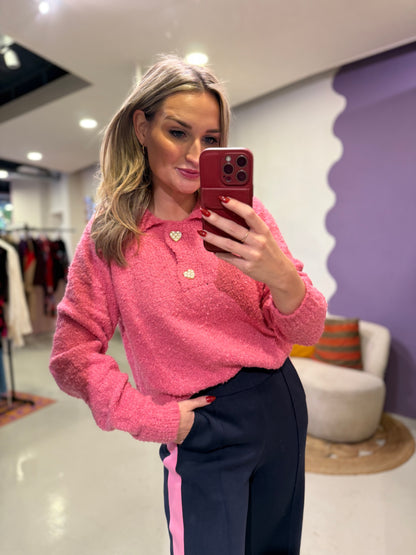 Zorina knit sweater blush rose