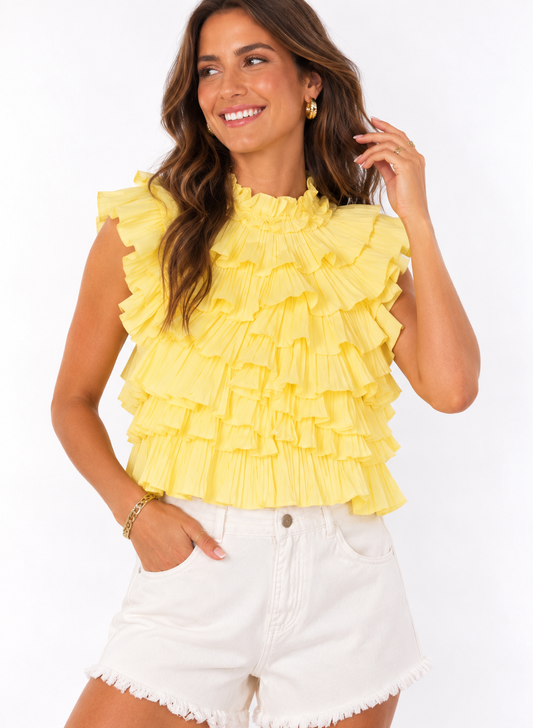 Yellow ruffle rop
