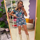 Playsuit met print blauw