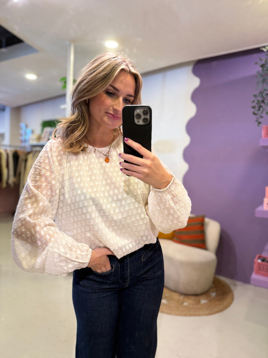 Blouse met stip patroon