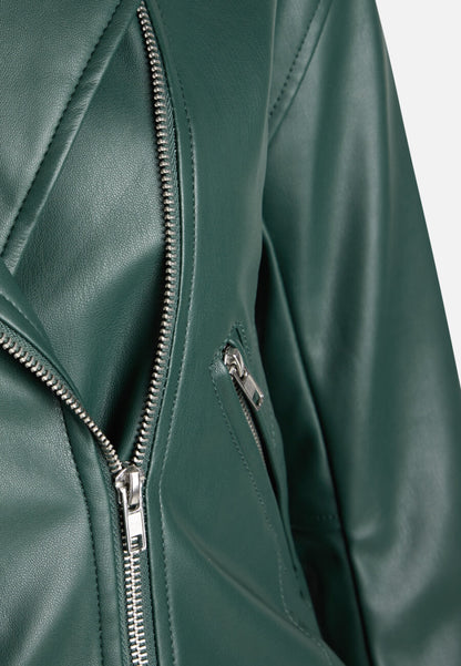 Vegan leather jacket green
