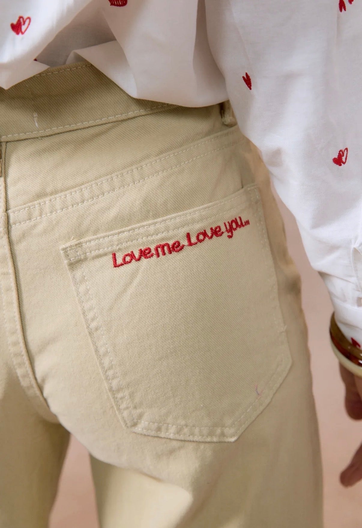 Love me jeans zand