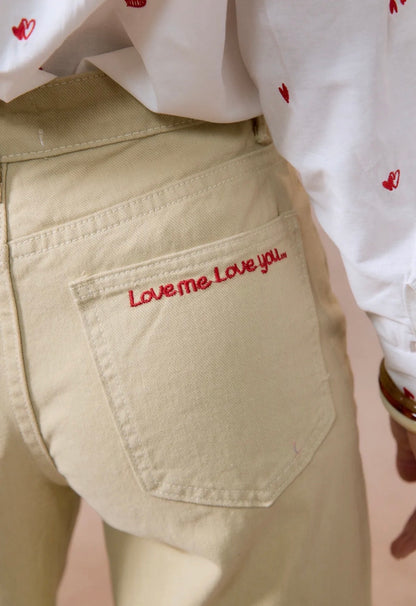 Love me jeans zand