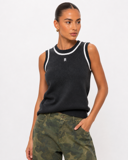 grey knit top