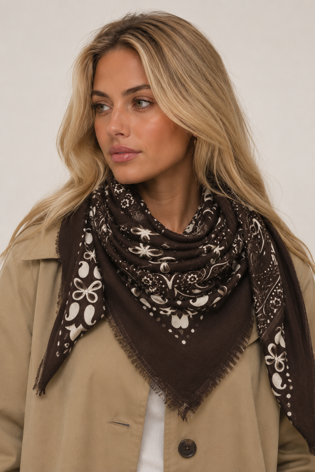 Paisley sjaal bruin