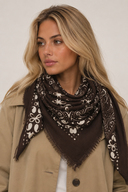 Paisley sjaal bruin