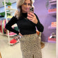 Longsleeve met rib zwart