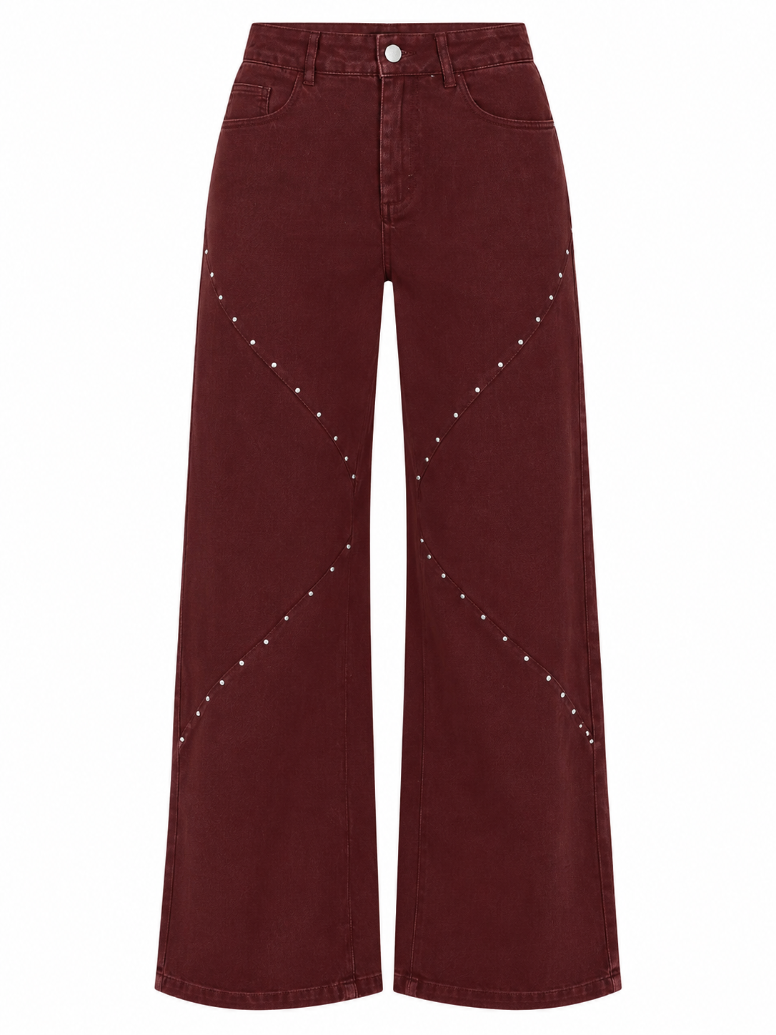 Bordeaux studs jeans
