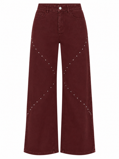 Bordeaux studs jeans