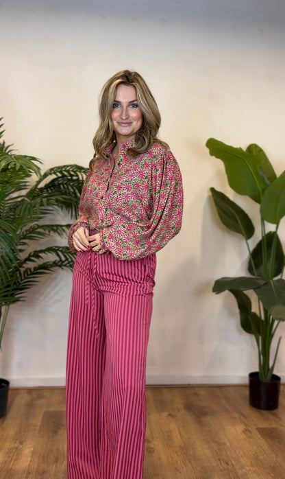 Blouse Alyssa pink flower