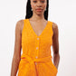 Jumpsuit met embroidery oranje